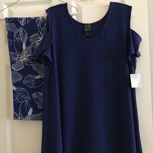 NEW Royal blue cold shoulder top in 1X